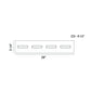 Eurofase Lighting Olson 24" 4-Light Dimmable Integrated LED Black Metal Bath Bar With Frosted Acrylic Shades