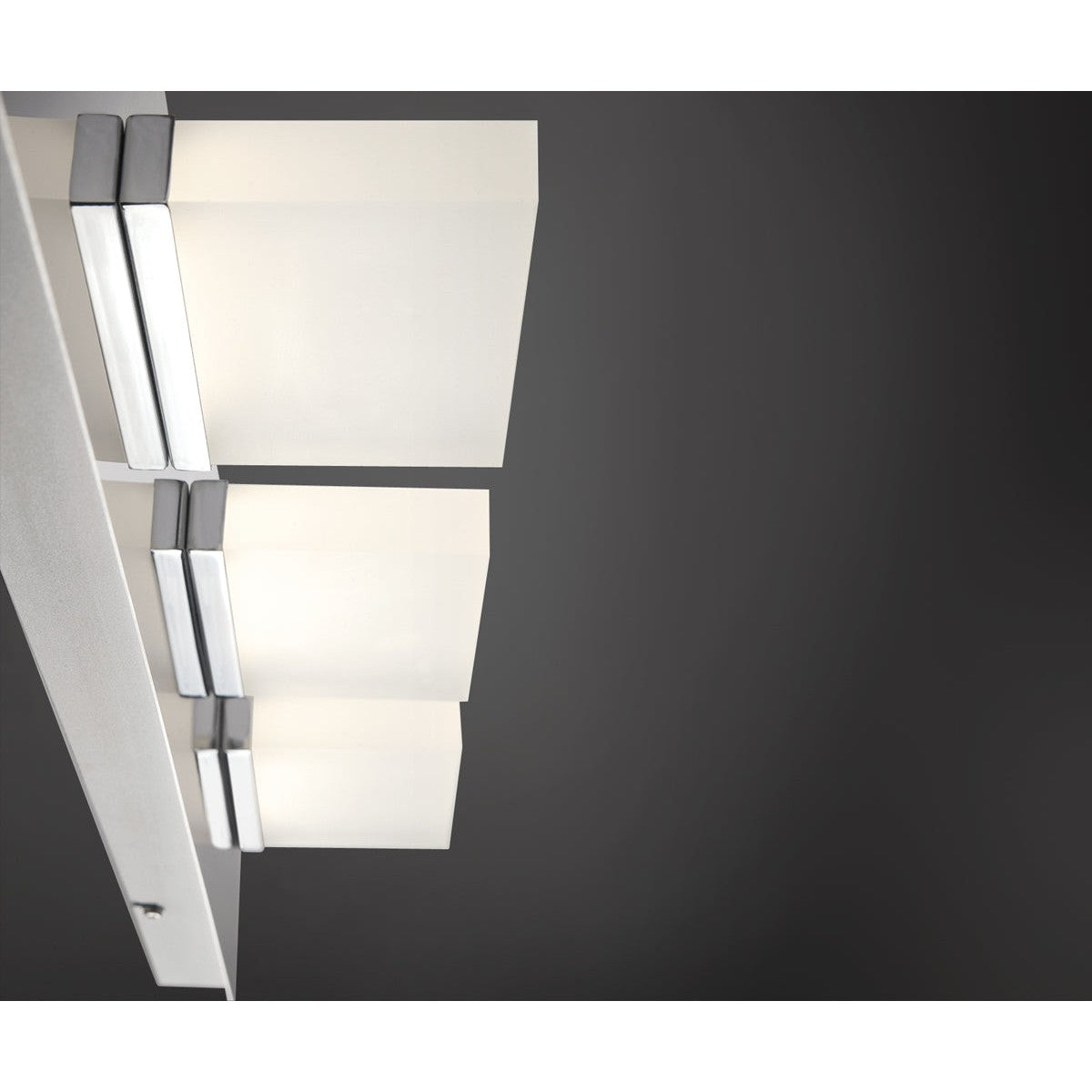 Eurofase Lighting Olson 30" 5-Light Dimmable Integrated LED Chrome Metal Bath Bar With Frosted Acrylic Shades