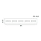 Eurofase Lighting Olson 30" 5-Light Dimmable Integrated LED Chrome Metal Bath Bar With Frosted Acrylic Shades