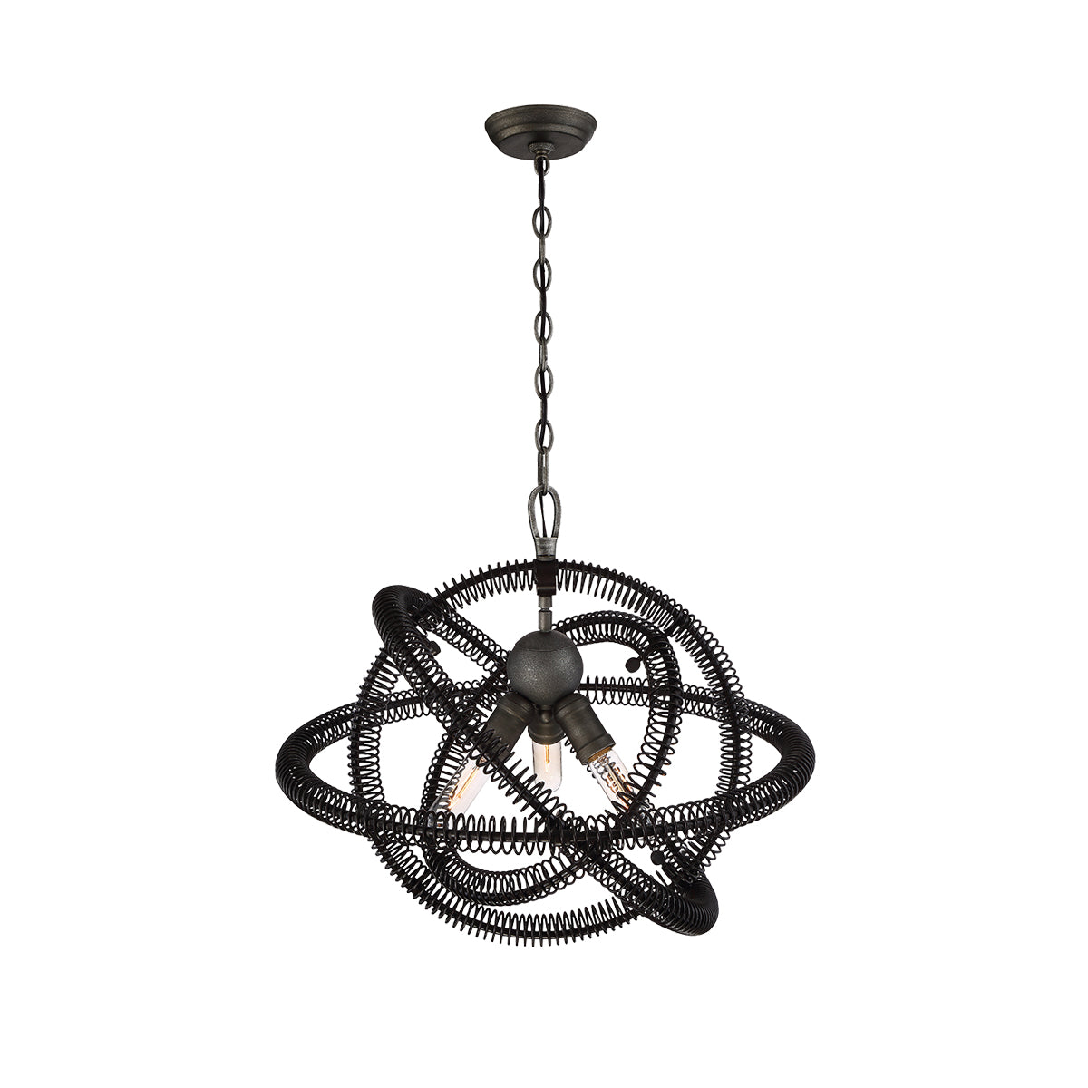 Eurofase Lighting Orbita 23" 3-Light Dimmable Incandescent Vintage Bronze Chandelier
