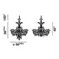 Eurofase Lighting Orillia 57" 10-Light Black Chandelier
