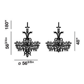 Eurofase Lighting Orillia 57" 10-Light Black Chandelier