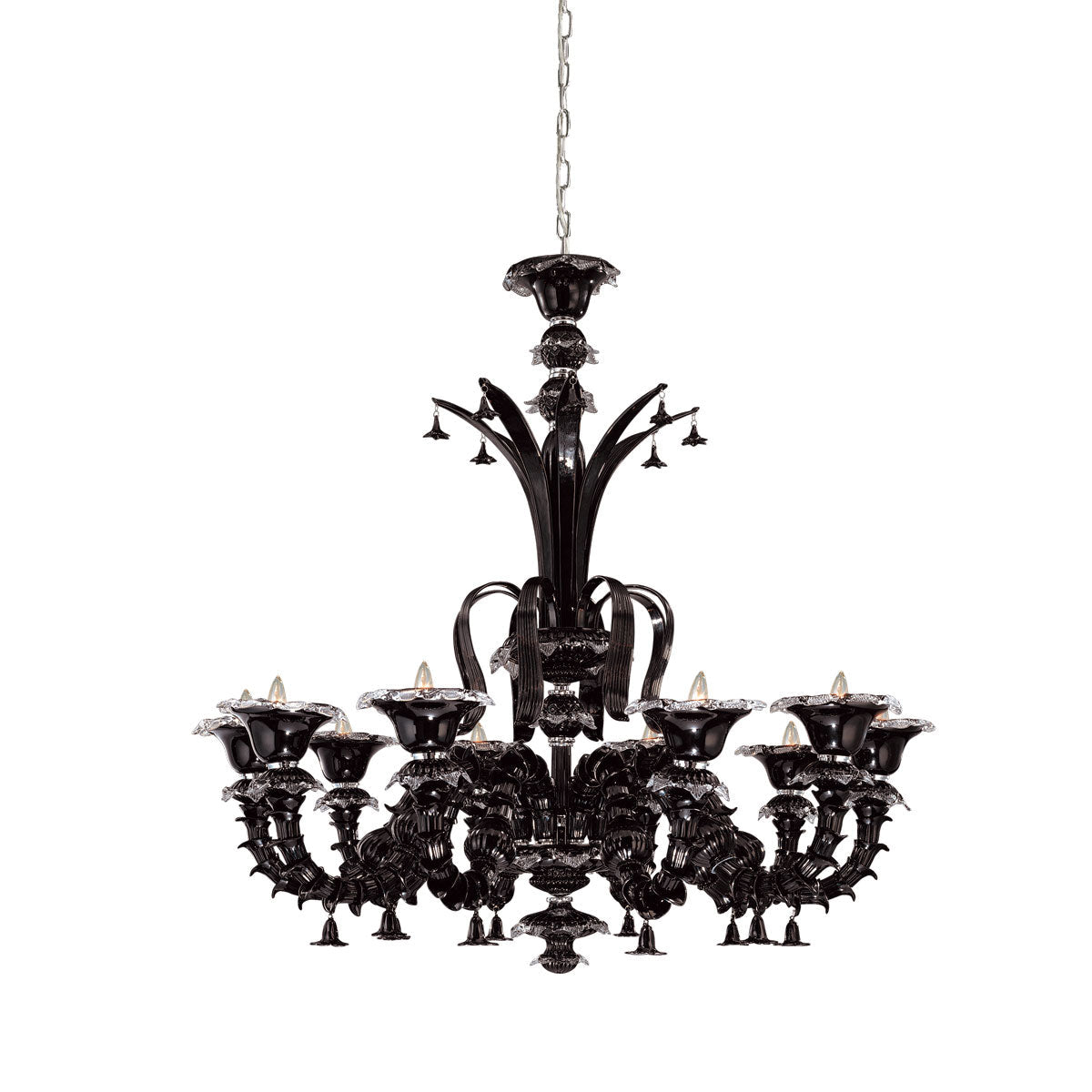 Eurofase Lighting Orillia 57" 10-Light Black Chandelier