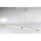 Eurofase Lighting Ormont 39" Linear Dimmable Integrated LED Brushed Nickel Aluminum Chandelier With Frosted Acrylic Shades