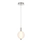 Eurofase Lighting Palmas 10" 1-Light Integrated LED Frosted Glass Shade Polished Nickel Mini Pendant Light
