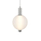 Eurofase Lighting Palmas 10" 1-Light Integrated LED Frosted Glass Shade Polished Nickel Mini Pendant Light