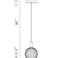 Eurofase Lighting Palmas 10" 1-Light Integrated LED Smoke Glass Shade Gold Mini Pendant Light