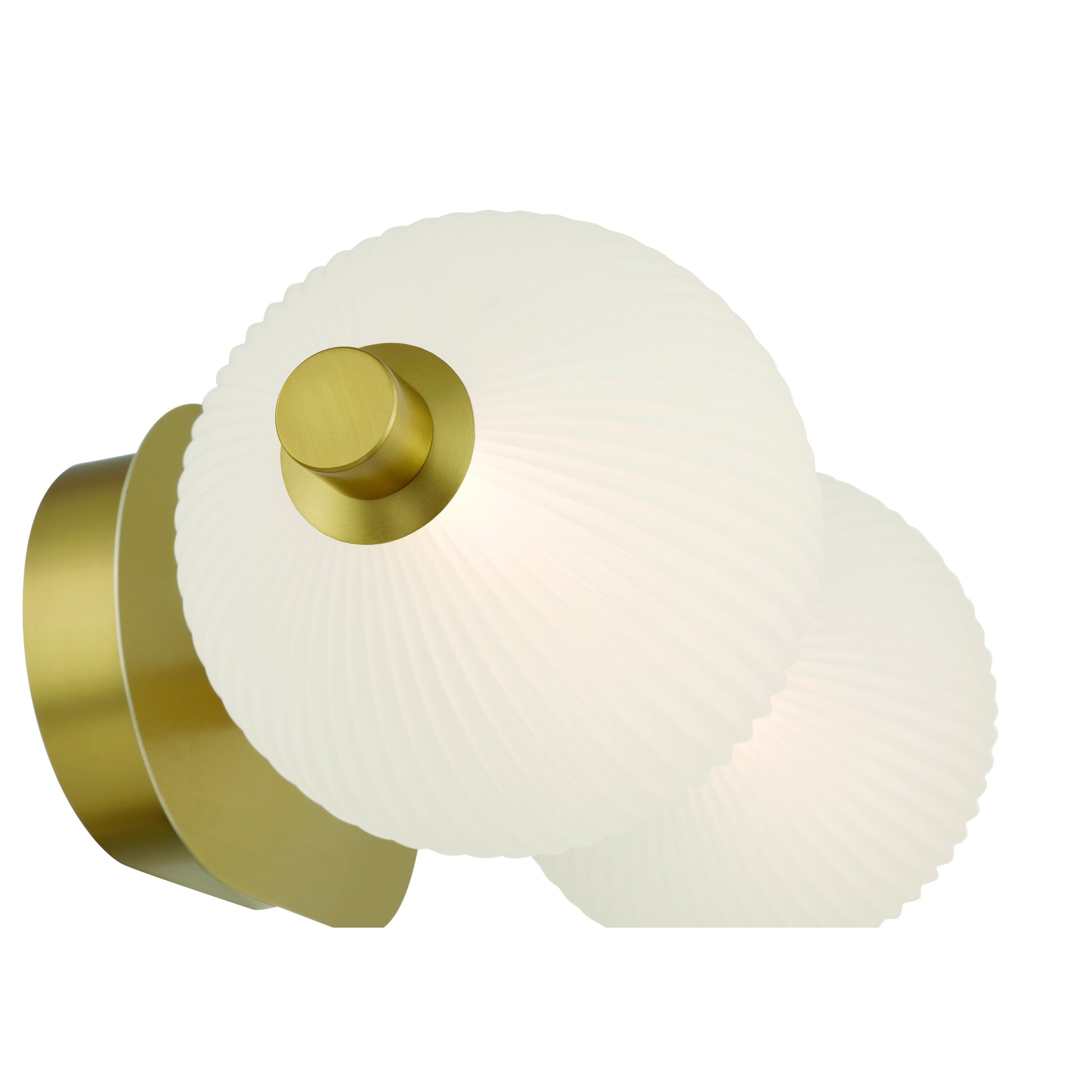 Eurofase Lighting Palmas 15" 2-Light Integrated LED Frosted Glass Shade Gold Vanity Light
