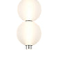 Eurofase Lighting Palmas 16" 2-Light Integrated LED Frosted Glass Shade Polished Nickel Mini Pendant Light