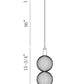Eurofase Lighting Palmas 16" 2-Light Integrated LED Frosted Glass Shade Polished Nickel Mini Pendant Light