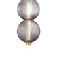 Eurofase Lighting Palmas 16" 2-Light Integrated LED Smoke Glass Shade Gold Mini Pendant Light