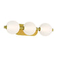 Eurofase Lighting Palmas 23" 3-Light Integrated LED Frosted Glass Shade Gold Vanity Light