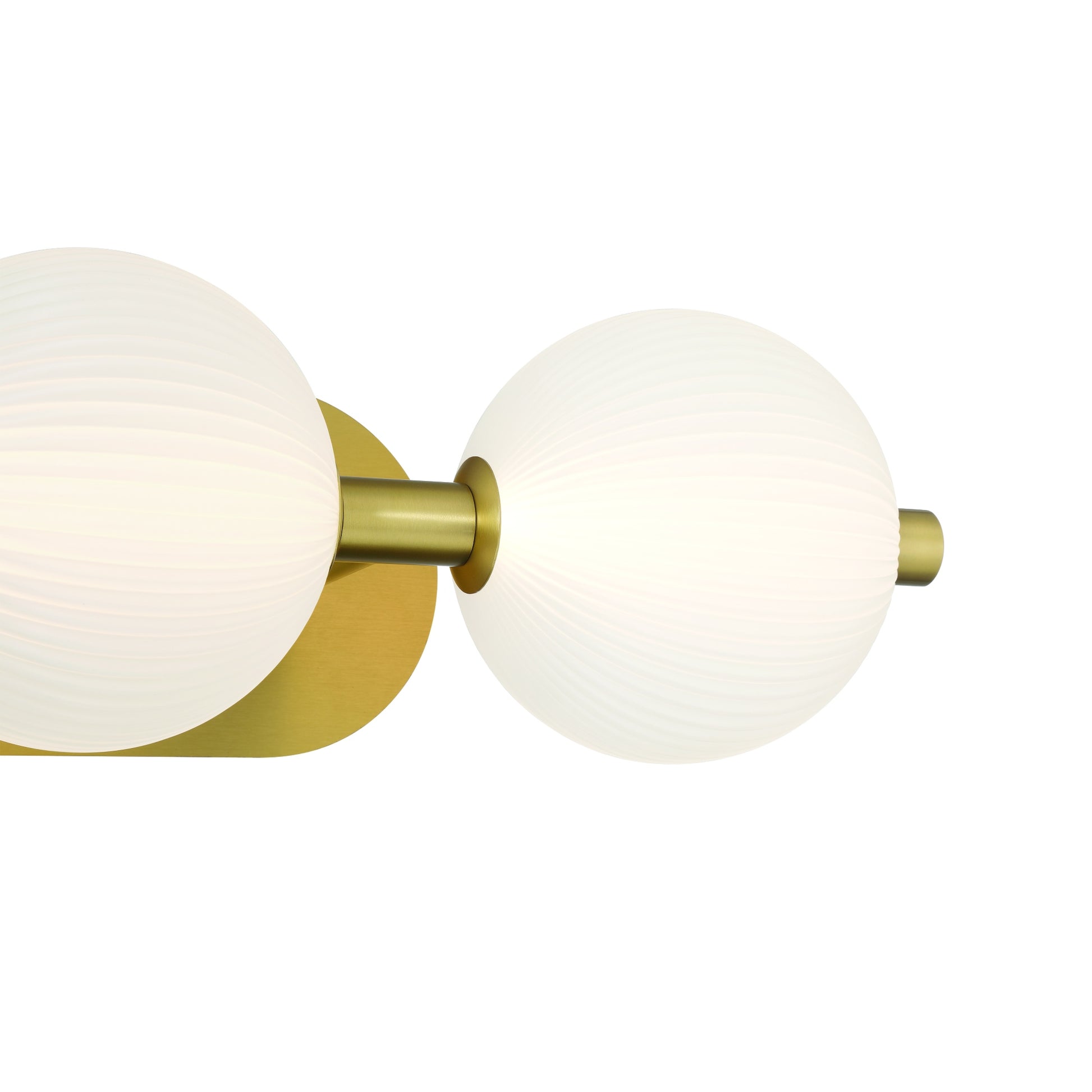 Eurofase Lighting Palmas 23" 3-Light Integrated LED Frosted Glass Shade Gold Vanity Light