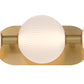 Eurofase Lighting Palmas 23" 3-Light Integrated LED Frosted Glass Shade Gold Vanity Light