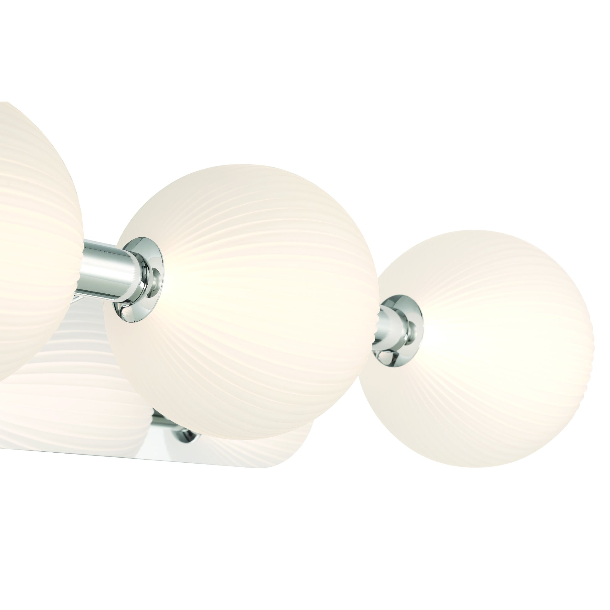 Eurofase Lighting Palmas 23" 3-Light Integrated LED Frosted Glass Shade Polished Nickel Vanity Light