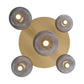 Eurofase Lighting Palmas 24" 5-Light Integrated LED Smoke Glass Shade Gold Multi Drop Chandelier