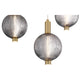 Eurofase Lighting Palmas 24" 5-Light Integrated LED Smoke Glass Shade Gold Multi Drop Chandelier