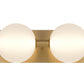 Eurofase Lighting Palmas 30" 4-Light Integrated LED Frosted Glass Shade Gold Vanity Light