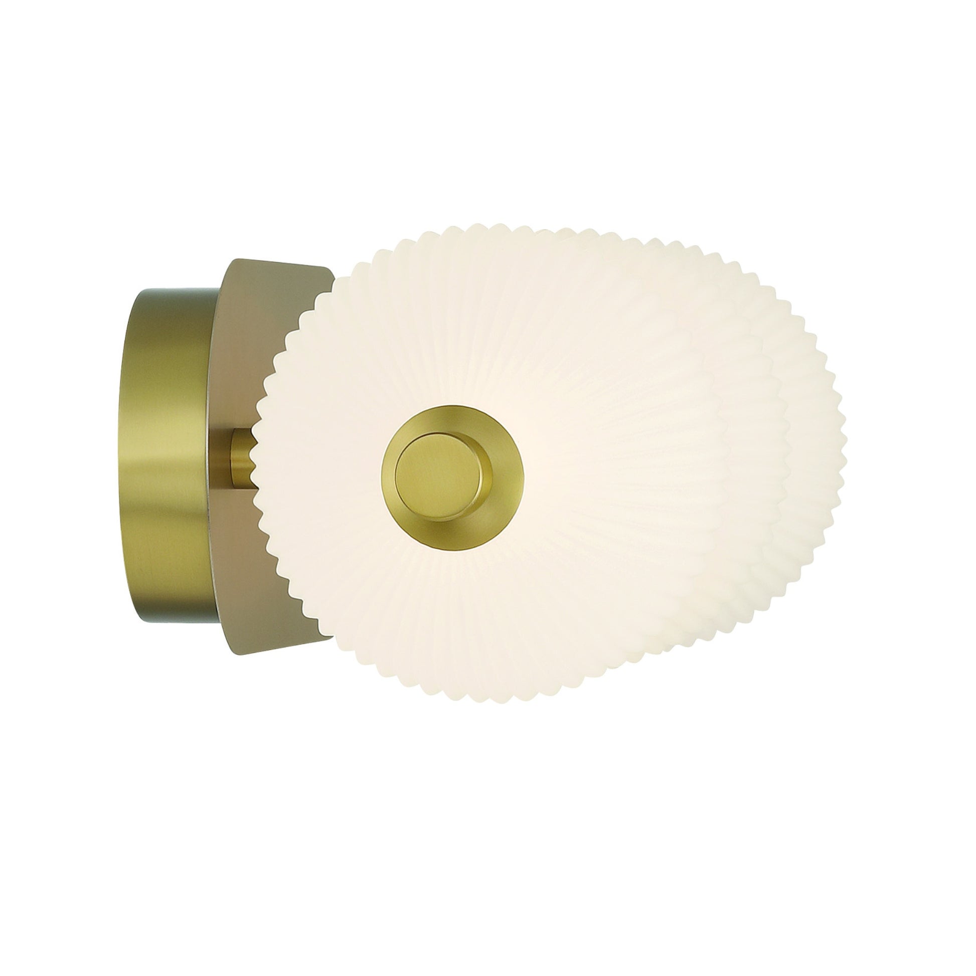 Eurofase Lighting Palmas 30" 4-Light Integrated LED Frosted Glass Shade Gold Vanity Light