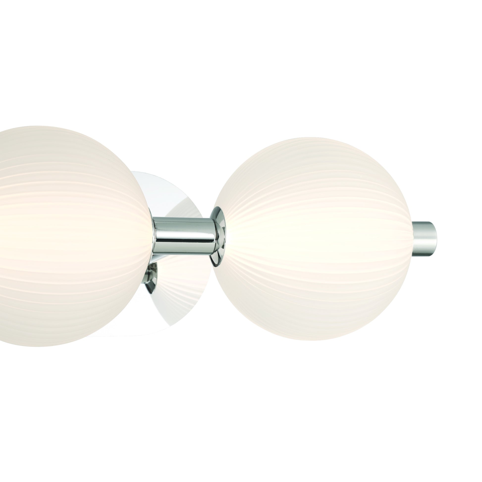 Eurofase Lighting Palmas 30" 4-Light Integrated LED Frosted Glass Shade Polished Nickel Vanity Light
