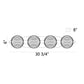 Eurofase Lighting Palmas 30" 4-Light Integrated LED Frosted Glass Shade Polished Nickel Vanity Light