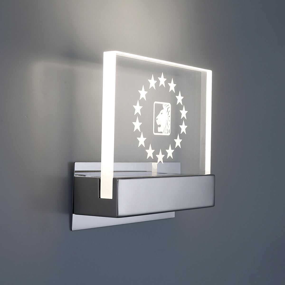 Eurofase Lighting Para 7" Integrated LED Clear Acrylic Shade Chrome Metal Wall Sconce
