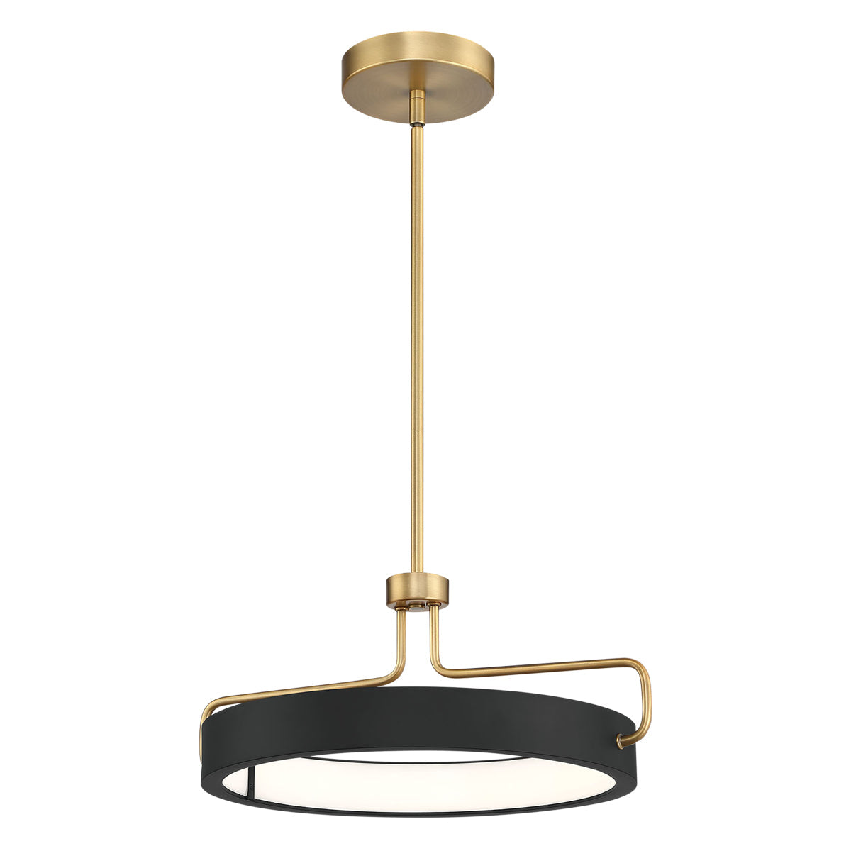 Eurofase Lighting Pemberton 18" Dimmable Integrated LED Antique Brass Metal Pendant Light/ Semi Flush Mount