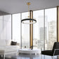 Eurofase Lighting Pemberton 26" Dimmable Integrated LED Antique Brass Metal Pendant Light/ Semi Flush Mount