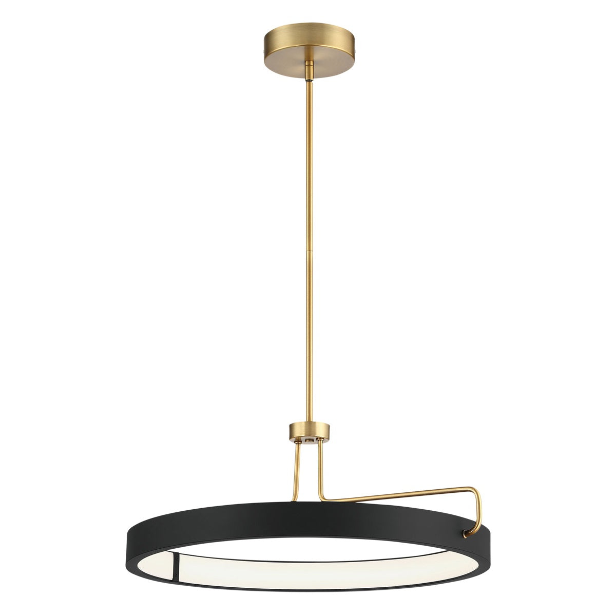 Eurofase Lighting Pemberton 26" Dimmable Integrated LED Antique Brass Metal Pendant Light/ Semi Flush Mount