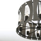 Eurofase Lighting Pennino 17" 4-Light Round Dimmable Bare Bulb LED Matte Black/ Gray Wood Metal Semi Flush Mount