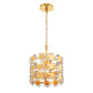 Eurofase Lighting Perrene 14" 3-Light Gold Incandescent Round Chandelier With Clear Glass Shade