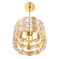 Eurofase Lighting Perrene 14" 3-Light Gold Incandescent Round Chandelier With Clear Glass Shade