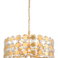 Eurofase Lighting Perrene 23" 6-Light Gold Incandescent Round Chandelier With Clear Glass Shade
