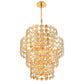Eurofase Lighting Perrene 32" 24-Light Gold Incandescent Round Chandelier With Clear Glass Shade