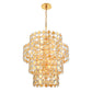Eurofase Lighting Perrene 32" 24-Light Gold Incandescent Round Chandelier With Clear Glass Shade