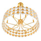 Eurofase Lighting Perrene 32" 8-Light Gold Incandescent Round Chandelier With Clear Glass Shade