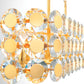 Eurofase Lighting Perrene 40" 8-Light Gold Incandescent Linear Chandelier With Clear Glass Shade