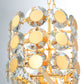 Eurofase Lighting Perrene 40" 8-Light Gold Incandescent Linear Chandelier With Clear Glass Shade