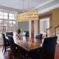 Eurofase Lighting Perrene 40" 8-Light Gold Incandescent Linear Chandelier With Clear Glass Shade