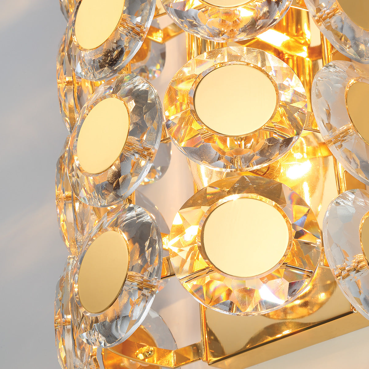 Eurofase Lighting Perrene 9" 2-Light Gold Incandescent Wall Sconce With Clear Glass Shade