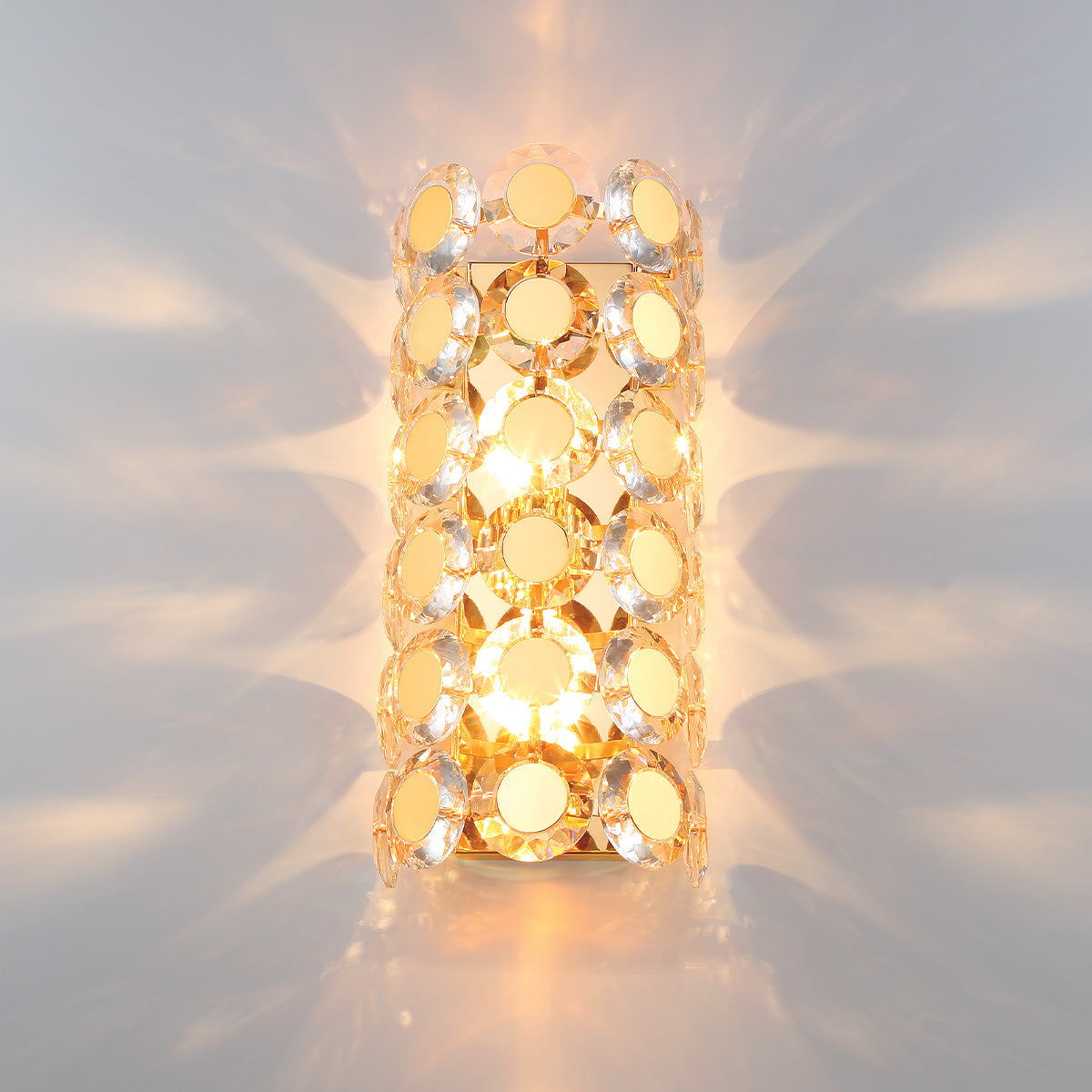 Eurofase Lighting Perrene 9" 2-Light Gold Incandescent Wall Sconce With Clear Glass Shade