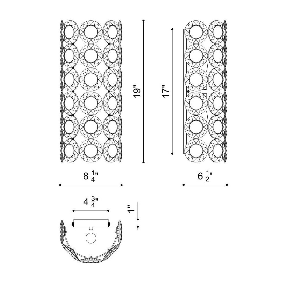 Eurofase Lighting Perrene 9" 2-Light Gold Incandescent Wall Sconce With Clear Glass Shade