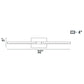 Eurofase Lighting Philip 32" Chrome Vanity Light With Frosted Acrylic Shade