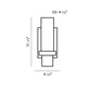 Eurofase Lighting Pillar 5" Dimmable Incandescent Oil Rubbed Bronze Wall Sconce With Opal White Glass Shade