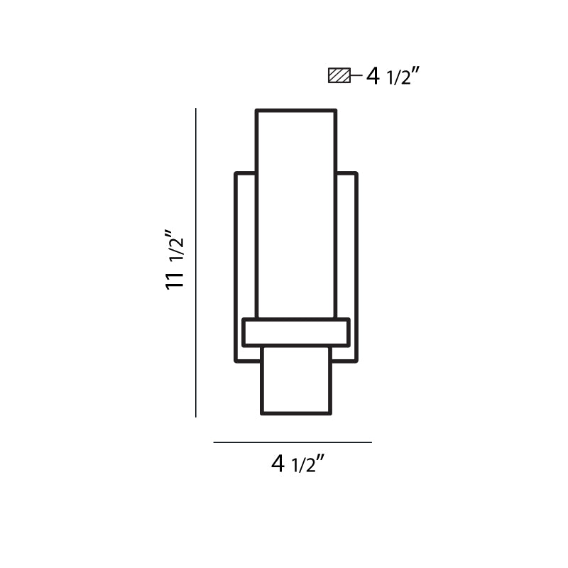 Eurofase Lighting Pillar 5" Dimmable Incandescent Oil Rubbed Bronze Wall Sconce With Opal White Glass Shade