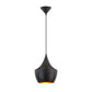 Eurofase Lighting Piquito 1-Light Matte Black Aluminum With Gold Accent Pendant Light