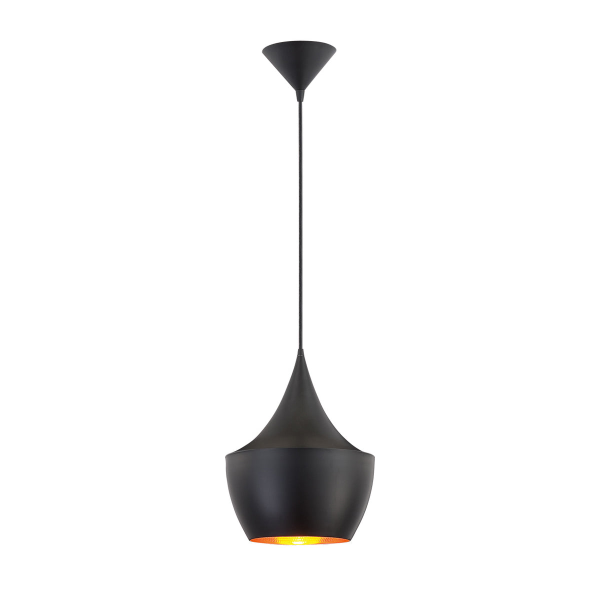 Eurofase Lighting Piquito 1-Light Matte Black Aluminum With Gold Accent Pendant Light