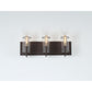 Eurofase Lighting Pista 19" 3-Light Dimmable Incandescent Bronze Bath Bar With Clear Glass Shades