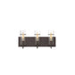 Eurofase Lighting Pista 19" 3-Light Dimmable Incandescent Bronze Bath Bar With Clear Glass Shades