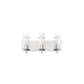Eurofase Lighting Pista 19" 3-Light Dimmable Incandescent Chrome Bath Bar With Clear Glass Shades